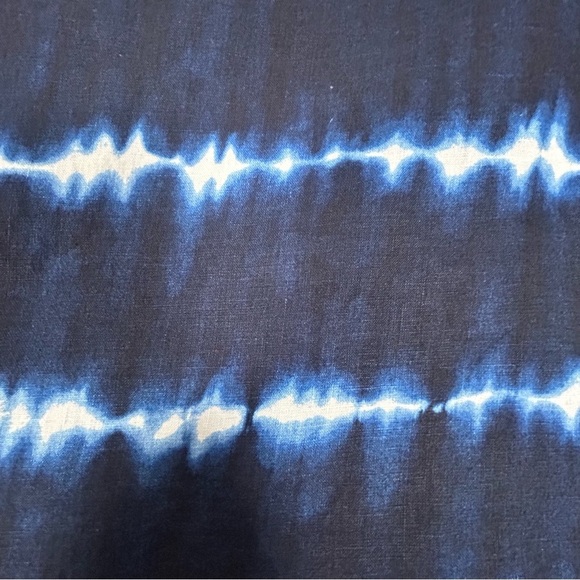 Jones New York Navy Tie-Dye 3/4 Sleeve Button Up Blouse - Picture 9 of 9